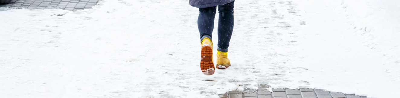 Winter Walk in Yellow Leather Boots