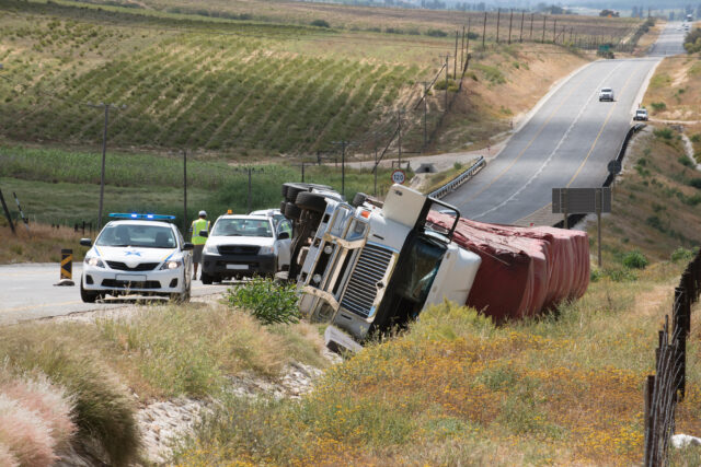 truck overturned accident