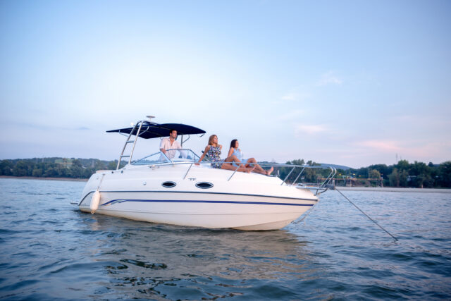 friends on boat